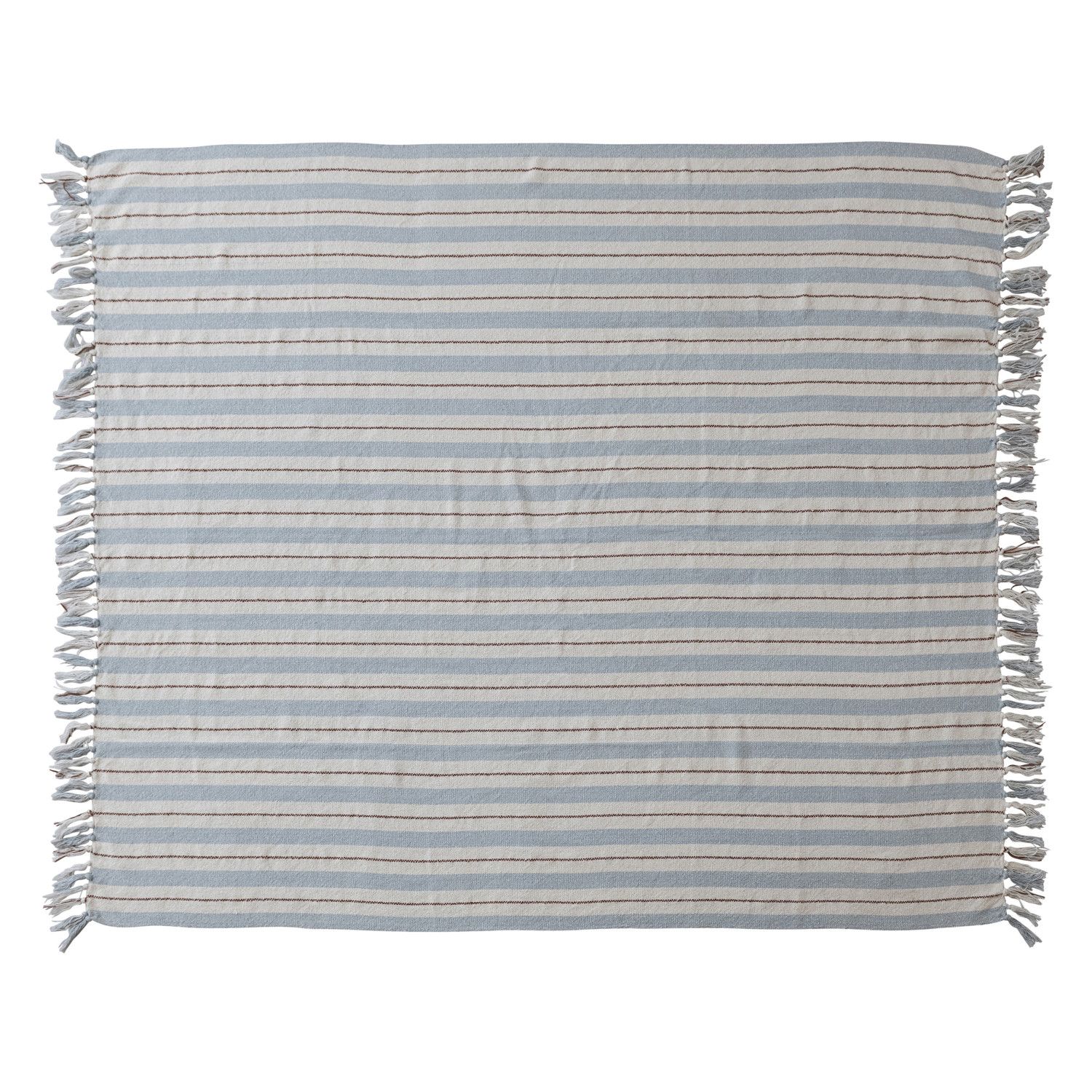Woven Cotton Striped Throw