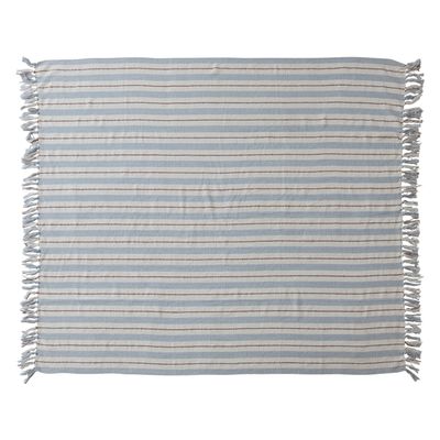 Woven Cotton Striped Throw