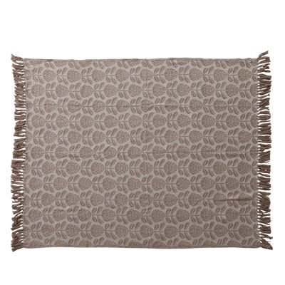 Floral Jaquared Throw