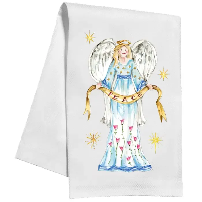 Peace Blue Angel Tea Towel