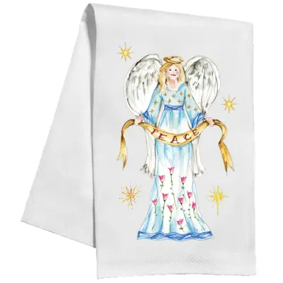 Peace Blue Angel Tea Towel