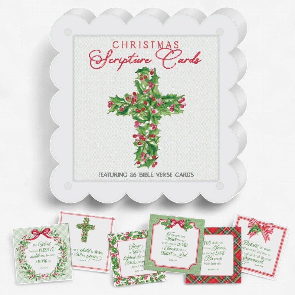Holly with Berries Scripture Card Set