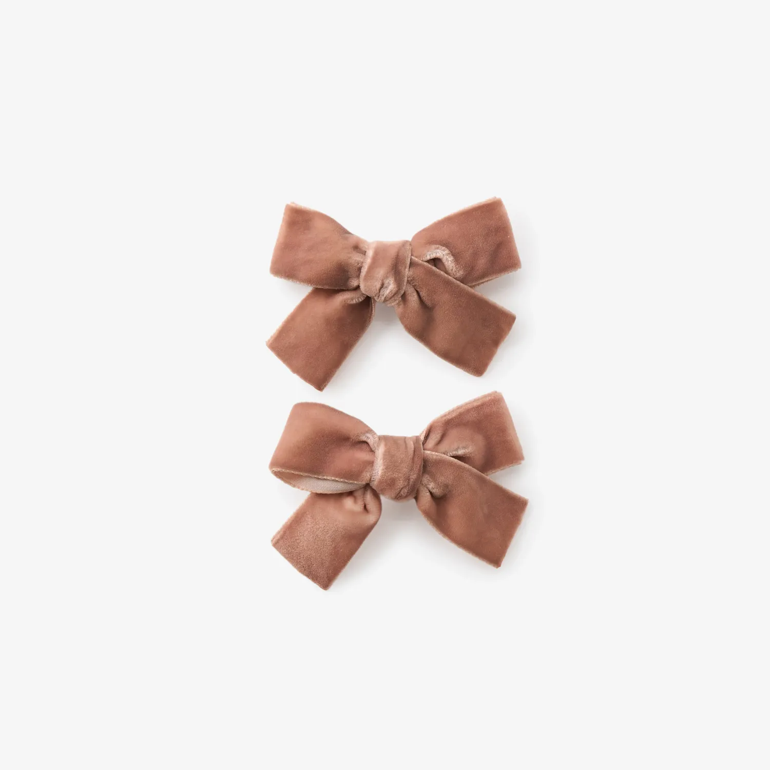 Mocha Velvet Hair Bows