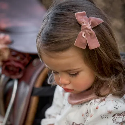 Mocha Velvet Hair Bows