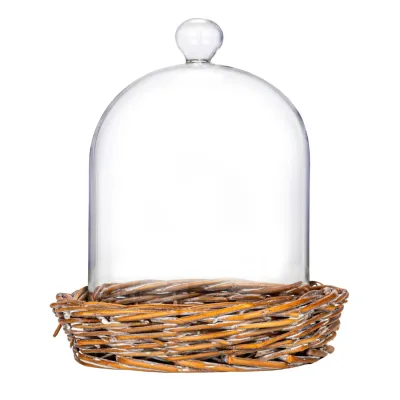 Wicker Base with Cloche