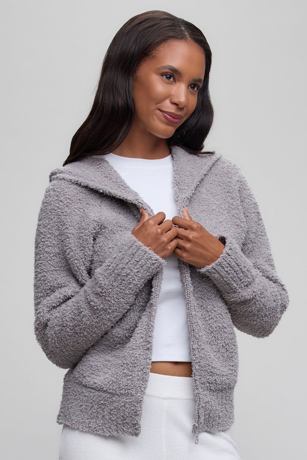 CozyChic Women's Relaxed Hoodie, Color: Pewter, Size: XS