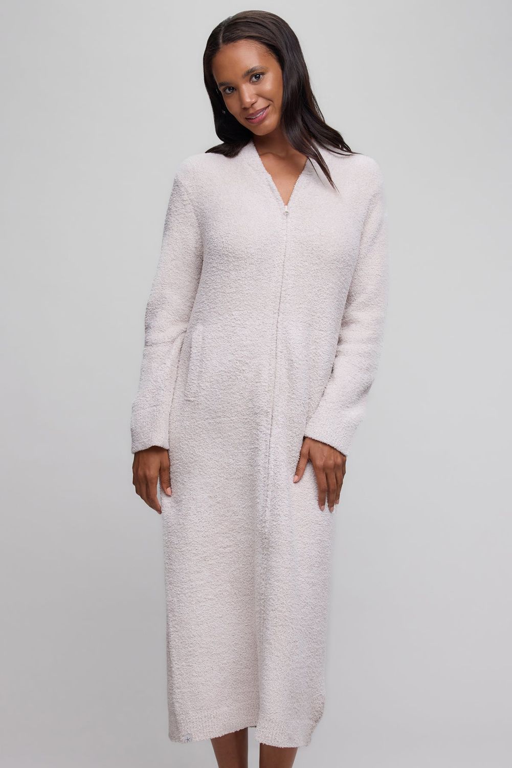 CozyChic Full Zip V-Neck Lounge, Size: S-M