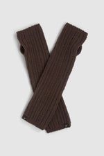 CozyChic Pointelle Fingerless Gloves, Color: Umber