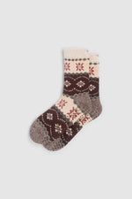 CozyChic Lined FairIsle Slipper Socks