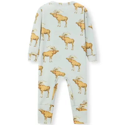 Moose Convertible Footed Romper