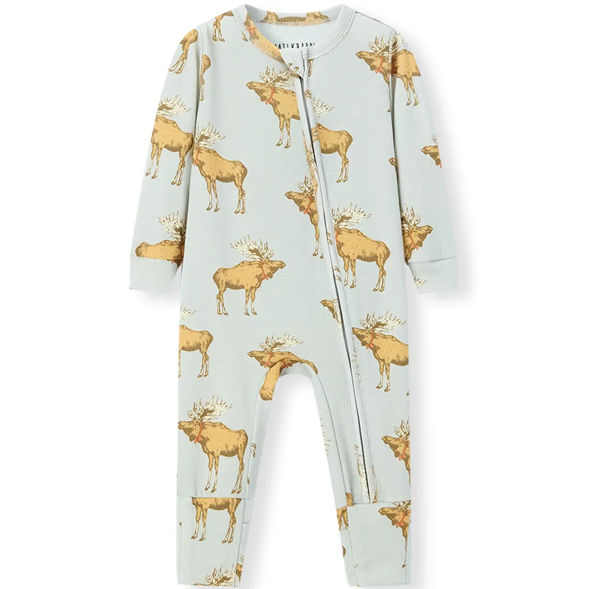 Moose Convertible Footed Romper, Size: 9-12 M