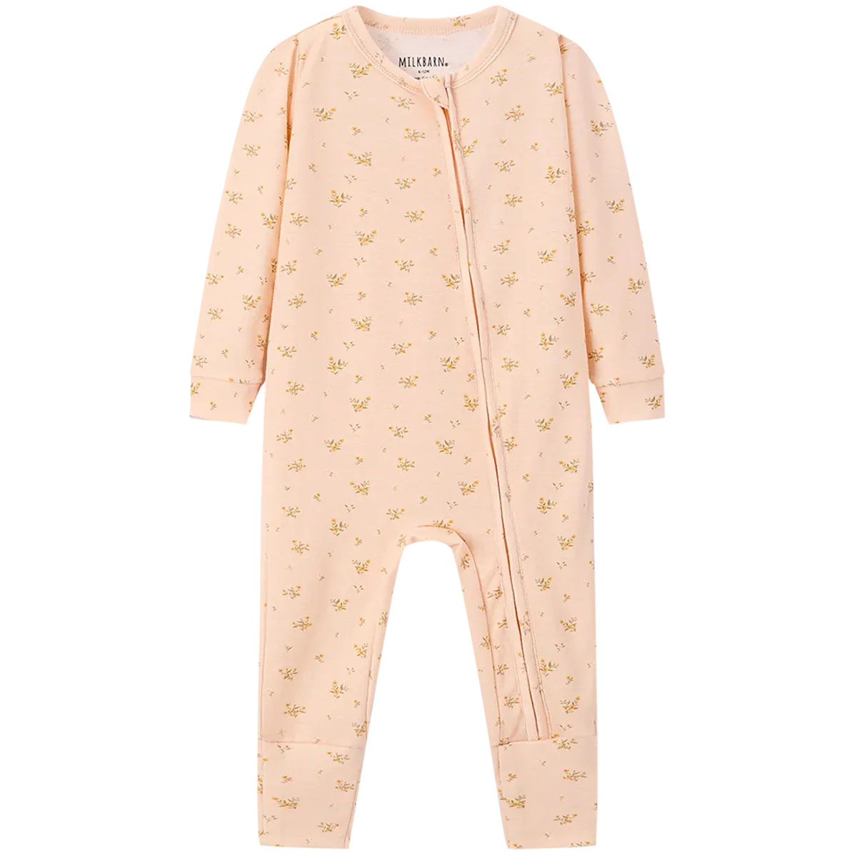 Dainty Floral Convertible Footed Romper, Size: 9-12 M