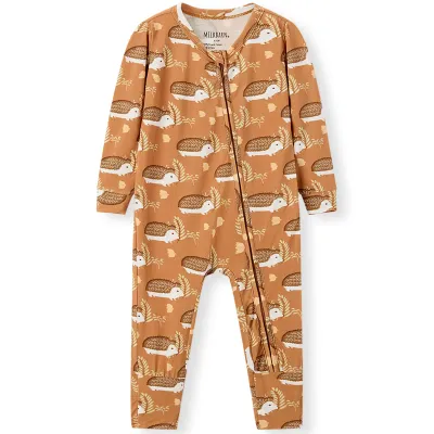 Hedgehog Convertible Footed Romper