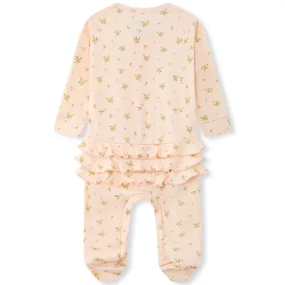 Dainty Floral Ruffle Footed Romper