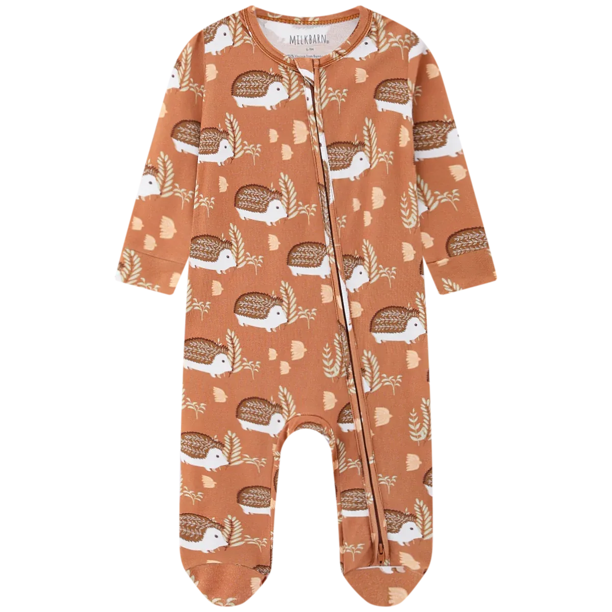 Hedgehog Zipper Footed Romper, Size: 0-3 M