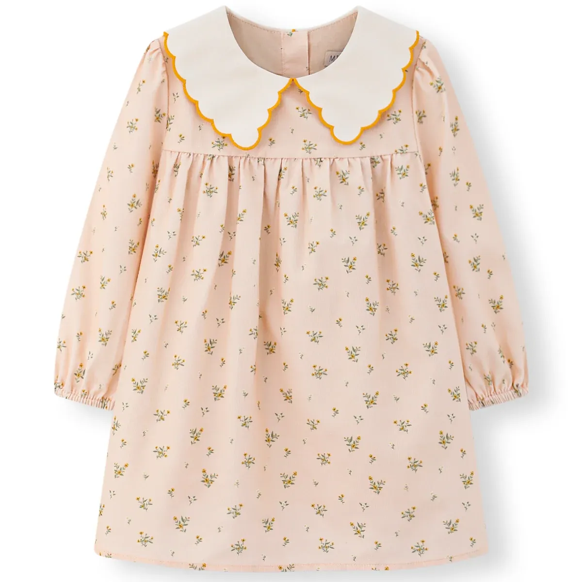 Dainty Flower Corduroy Collared Dress, Size: 12-18 M
