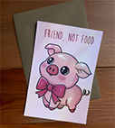 Postkaart Friend not Food