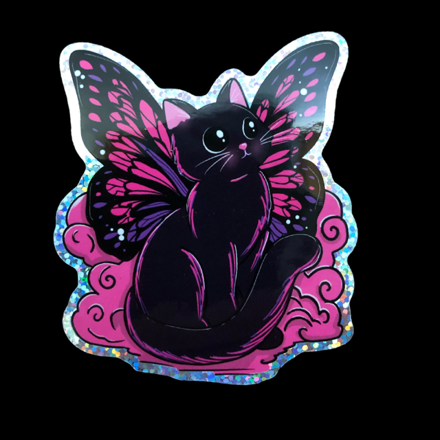Sticker Vlinderpoes