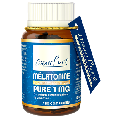 Mélatonine 180 comprimés Mélatonine 180 comprimés dosés à 1 mg, complément alimentaire pour la régulation du cycle veille-sommeil