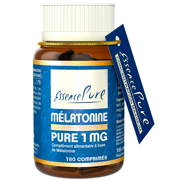 Mélatonine 180 comprimés dosés à 1 mg, complément alimentaire pour la régulation du cycle veille-sommeil