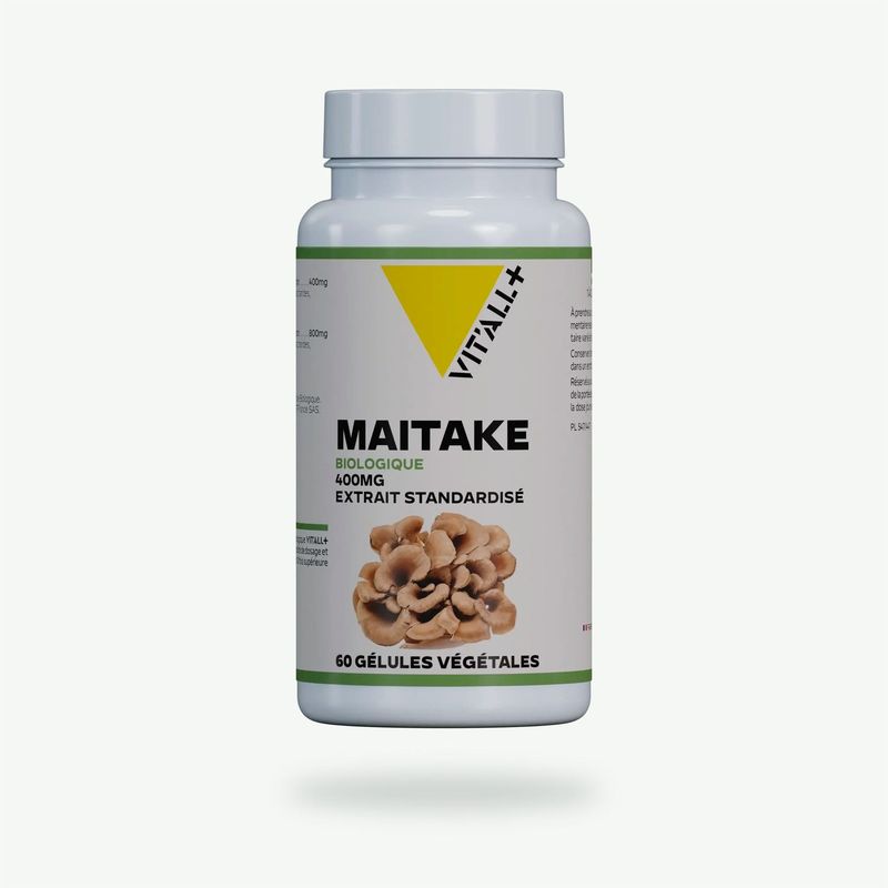 Maïtaké Bio 400 mg Vit’All+ – Extrait de Grifola frondosa 10:1 standardisé à 30 % de polysaccharides et 10 % de bêta-glucanes