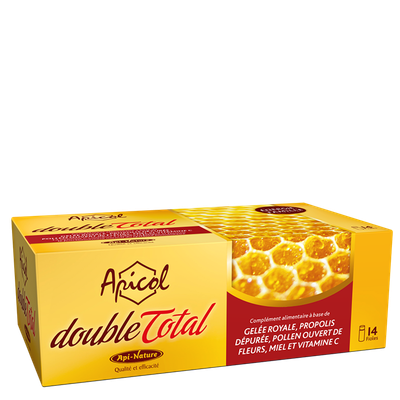 Double Total 14 fioles gelée royale pollen propolis miel vitamine C Herboristerie Cousin Wiame Wattrelos.