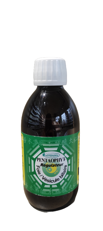 Regulateur foie vesicule biliaire 250 ml bio Pentaophyt pissenlit radis noir menthe melisse Herboristerie Cousin Wiame.