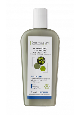 shampooing pellicules bio argile verte 250 ml cuir chevelu purifiant sans sulfate