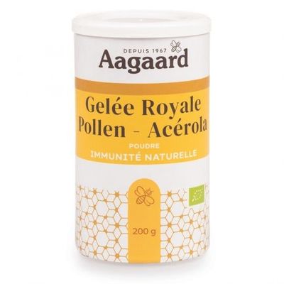 pollen gelée royale acerola poudre bio mélange apicole vitamine c naturel
