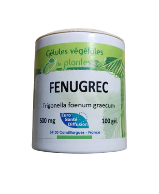 fenugrec 100 gelules trigonella foenum graecum poudre graines complement alimentaire naturel
