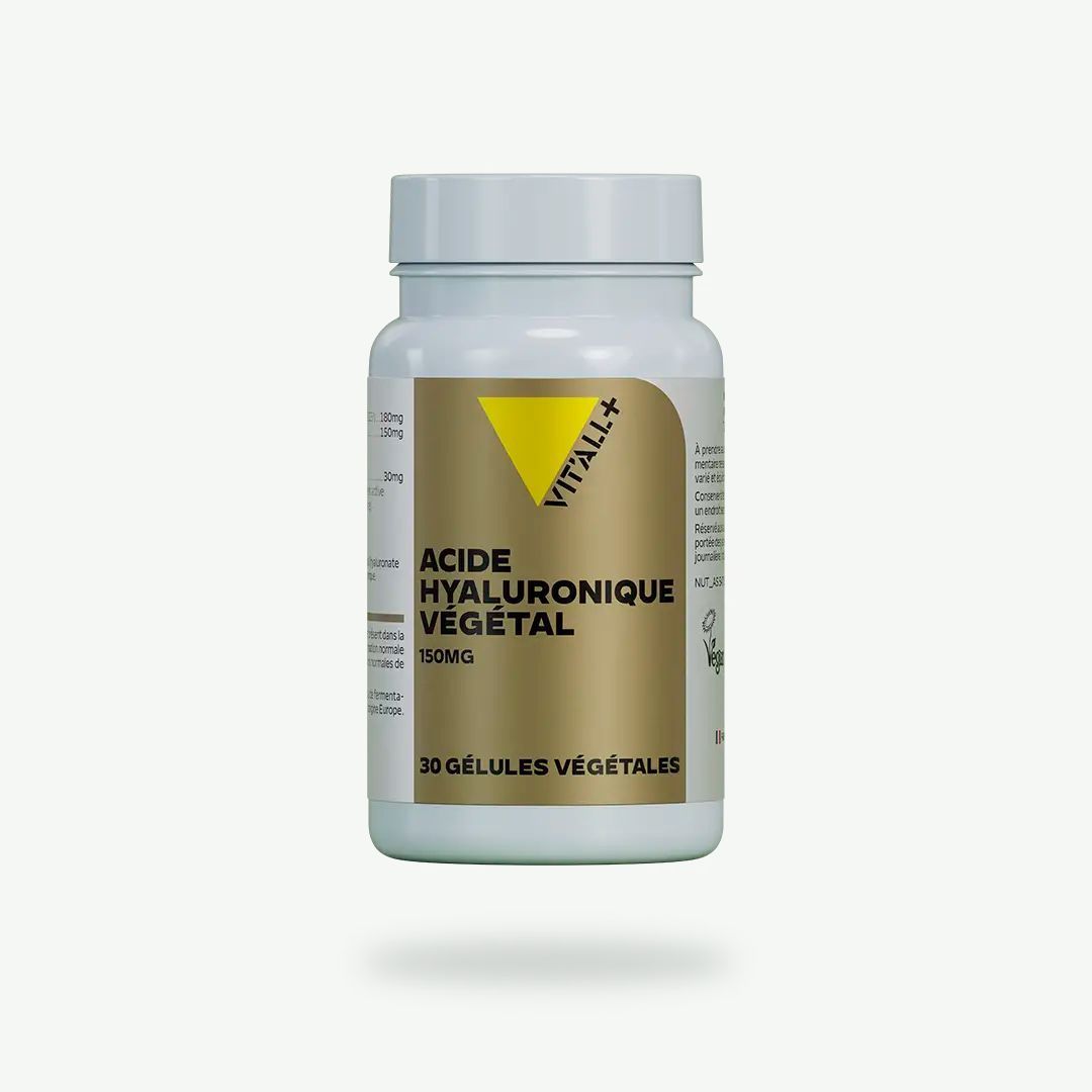 Acide Hyaluronique Végétal 150 mg – 30 gélules Acide Hyaluronique Végétal 150 mg Vit’all+ avec vitamine C et silice organique – 30 gélules