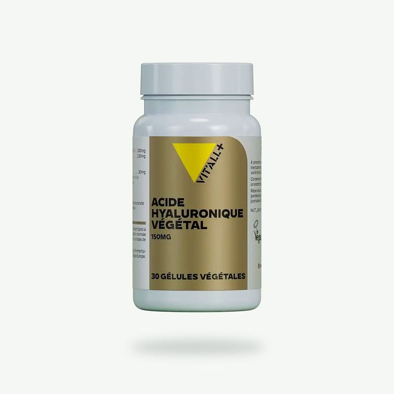 Acide Hyaluronique Végétal 150 mg – 30 gélules Acide Hyaluronique Végétal 150 mg Vit’all+ avec vitamine C et silice organique – 30 gélules