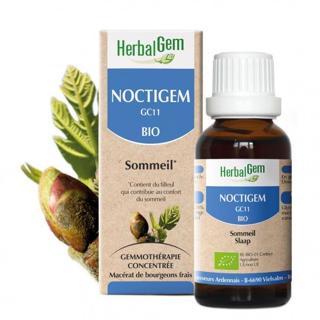 Noctigem herbalgem 30 ml bourgeons tilia tomentosa ficus carica gemmotherapie Herboristerie Cousin Wiame Wattrelos.