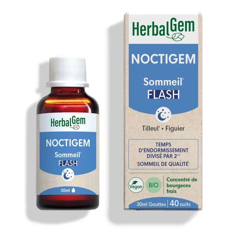 Noctigem Bio HerbalGem – Sommeil – 30 ml Noctigem Bio HerbalGem complexe de bourgeons pour le sommeil à base de tilleul, figuier, flacon 30 ml