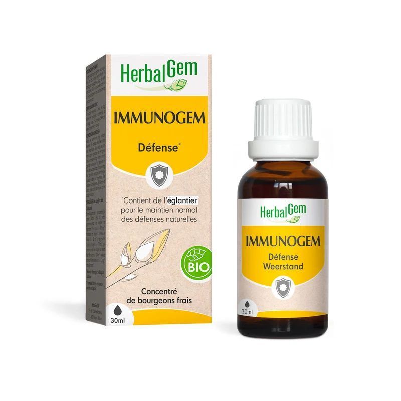 Immunogem Bio HerbalGem complexe de bourgeons pour les défenses à base d'églantier, cassis, sapin pectiné,  flacon 30 ml