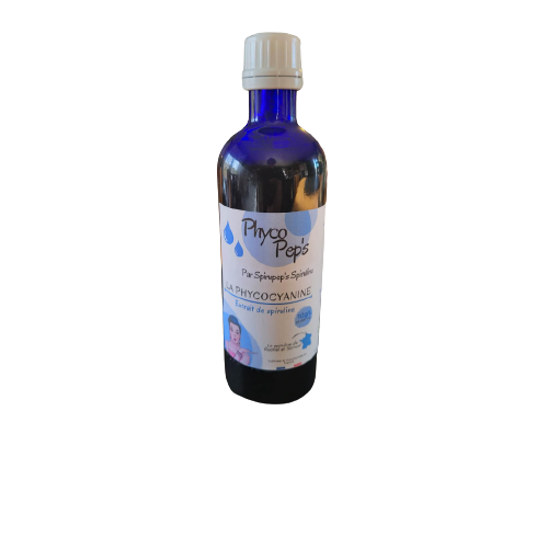 Phycocyanine 100 ml Phyco Peps extrait liquide de spiruline française riche en phycocyanine