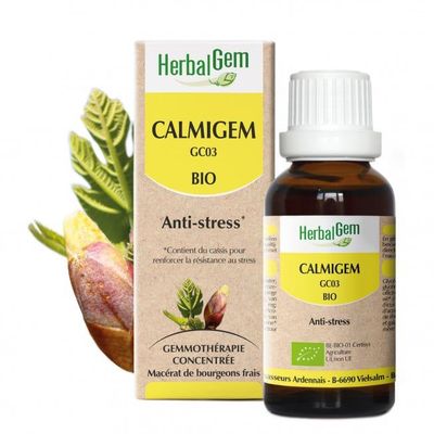 Calmigem bio 30ml Calmigem herbalgem 30 ml bourgeons figuier cassis huiles essentielles gemmotherapie, Herboristerie Cousin Wiame Wattrelos.