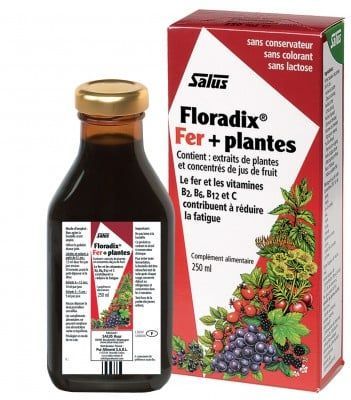 Floradix® Fer + Plantes Liquide - 250 ml Floradix Fer et Plantes Liquide Salus 250 ml complément alimentaire au fer vitamines et extraits végétaux