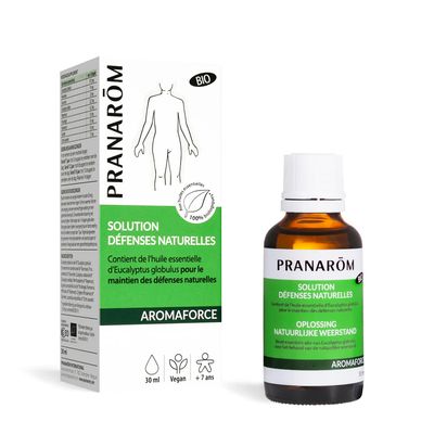 Aromaforce Défenses Naturelles 30 ml pranarom aromaforce defenses naturelles bio 30 ml huiles essentielles herberie cousin wiame