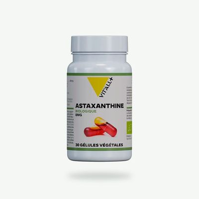 Astaxanthine Biologique 8 mg Vit’All+ issue de l’algue Haematococcus pluvialis – 30 gélules végétales
