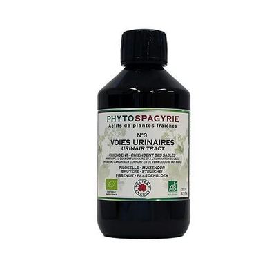 Phytospagyrie N°3 Voies Urinaires Bio – 300 ml Phytospagyrie N°3 Voies Urinaires Bio Vecteur Energy – Flacon 300 ml au chiendent, piloselle, bruyère et pissenlit