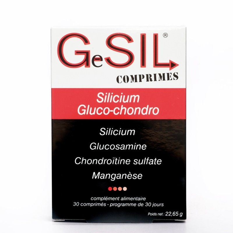 gesil 30 comprimes silicium glucosamine chondroitine manganese complement articulation bambou tabashir