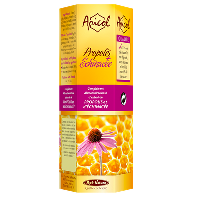 Propolis & Échinacée 60 ml Propolis echinacee 60 ml extrait propolis depuree echinacea purpurea, Herboristerie Cousin Wiame Wattrelos.