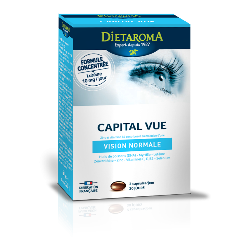 Capital Vue 60 capsules capital vue 60 capsules luteine myrtille dha zinc complement alimentaire vision herboristerie cousin wiame wattrelos.