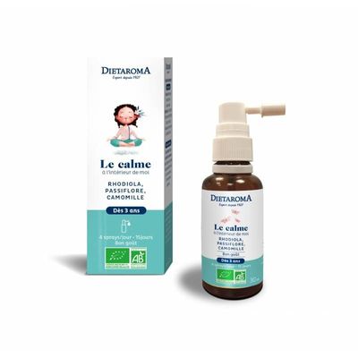 le calme spray bio 30 ml rhodiola passiflore camomille complement alimentaire herboristerie cousin wiame wattrelos