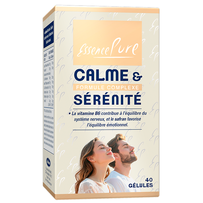 Calme et Sérénité 40 gélules Calme & Sérénité 40 gélules vitamine B6, Safran, Herberie Cousin Wiame Wattrelos