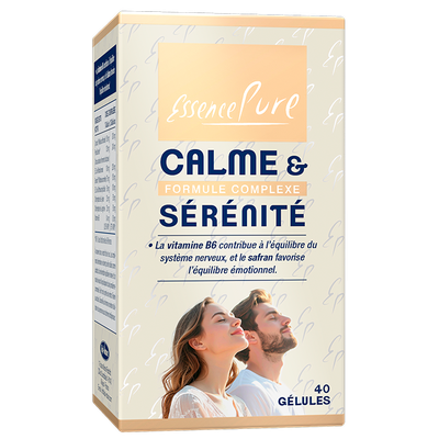 Calme & Sérénité 40 gélules vitamine B6, Safran, Herberie Cousin Wiame Wattrelos 