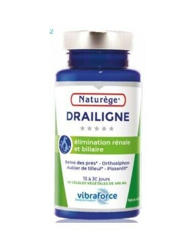 Drailigne 90 gélules drailigne 90 gélules naturege pissenlit orthosiphon aubier de tilleul reine des pres complement alimentaire plantes