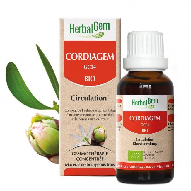 Cordiagem herbalgem 30 ml complexe gemmotherapie aubepine ail des ours Herboristerie Cousin Wiame Wattrelos.