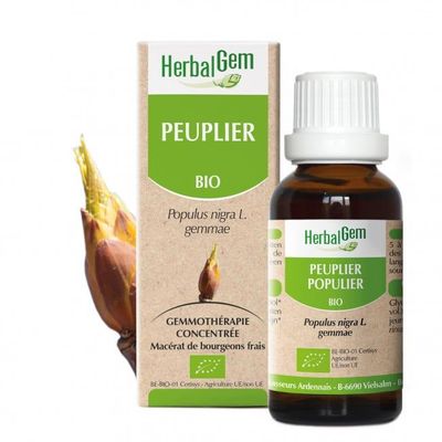 Peuplier bio 30 ml Peuplier herbalgem 30 ml bourgeons populus nigra gemmotherapie Herboristerie Cousin Wiame Wattrelos.